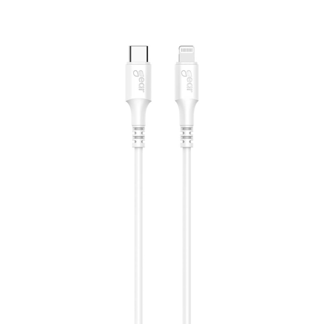 GEAR Laddkabel USB-C till Lightning 0.5m Vit MFI C94