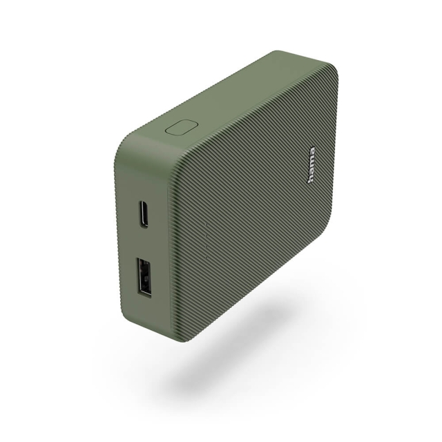 Hama Powerbank Colour 10 10000mAh USB-C+USB-A Grön