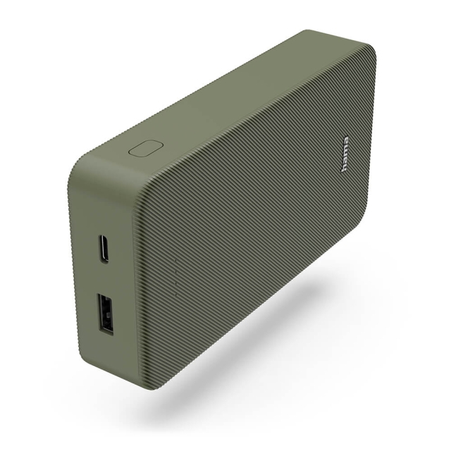 Hama Powerbank Colour 20 20000mAh USB-C+USB-A Grön