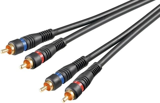 Goobay 2 x RCA - 2 x RCA audiokabel, 0,2 m