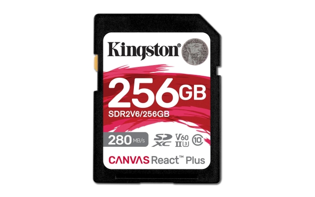 Kingston 256GB Canvas React Plus SDXC UHS-II 280R/150W U3 V60 4K