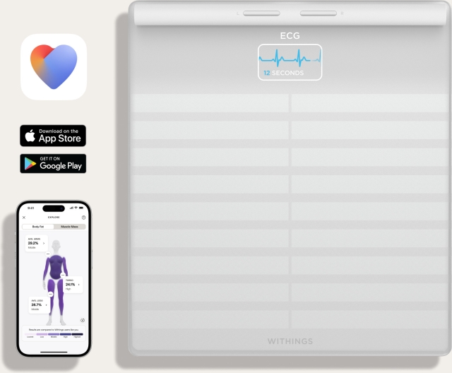 Withings Body Scan slimme weegschaal, wit
