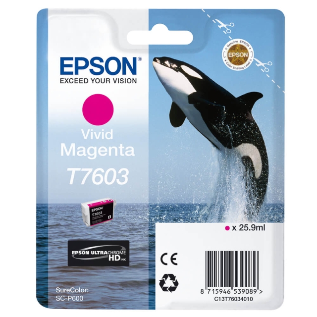 Epson Bläck UltraChrome HD T76034N10 Vivid Magenta