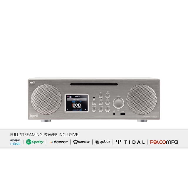 imperial DABMAN i450 CD Multifunctionele Stereo Radio DAB+ / FM / Internet / Bluetooth Wit-Zilver