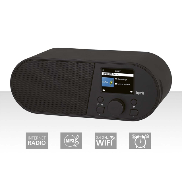 imperial i105 Wi-Fi internetradio met 2,4 inch kleurenscherm, zwart