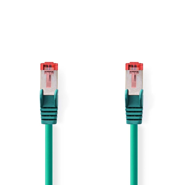Nedis CAT6 Netwerkkabel | RJ45 Male | RJ45 Male | S/FTP | 1.00 m | Rond | LSZH | Groen | Label