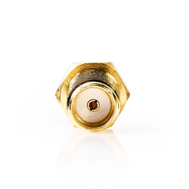 Nedis SMA-Adapter | SMA Female | TS9 | Verguld | 50 Ohm | Recht | Koper | Goud | 2 Stuks | Doos