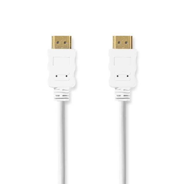 Nedis High Speed HDMI™-Kabel met Ethernet | HDMI™ Connector | HDMI™ Connector | 4K@60Hz | ARC | 18 Gbps | 2.00 m | Rond | PVC | Wit | Label