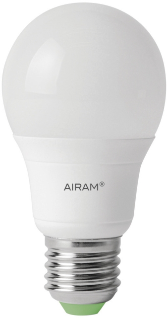Airam LED frosted lamp, E27, 2800 K, 470 lm, opaal