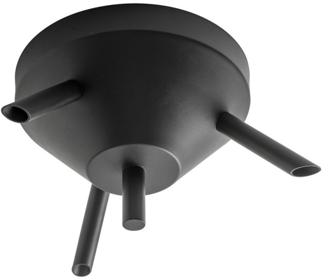 Airam Plafondkap, voor drie ophangkabels, zwart