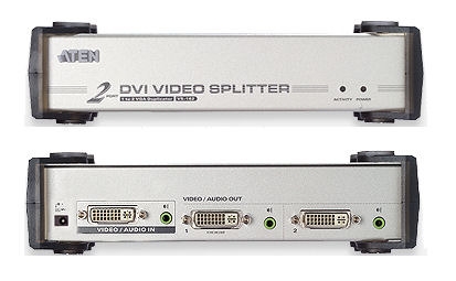 ATEN VS-162 DVI-splitter/splitter, 1 > 2, DVI-I Single Link + audio