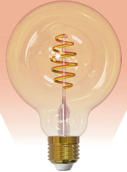 Airam SmartHome Globe 95 gloeilamp, E27, amber, 350lm, 1800-3000K, WiFi