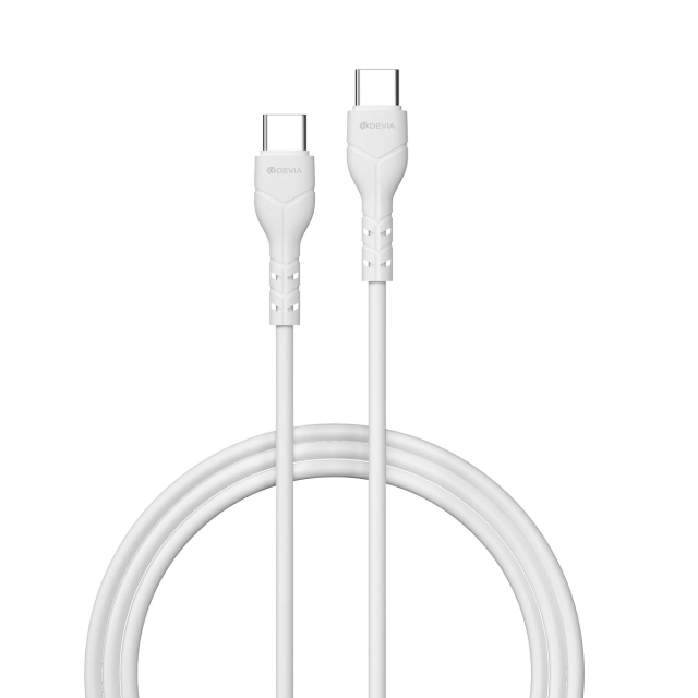 Devia kabel Kintone EC151 USB-C - USB-C 1,0 m 3A vit