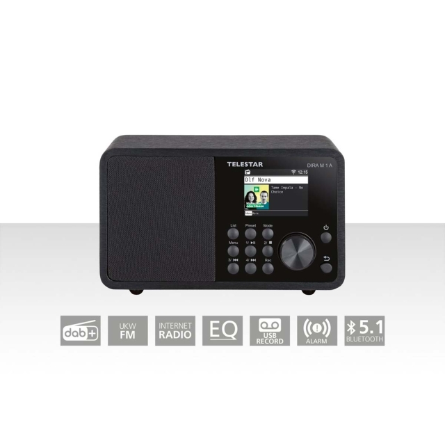 TELESTAR DIRA M 1 A EWF Compacte Multifunctionele Mono Radio Zwart