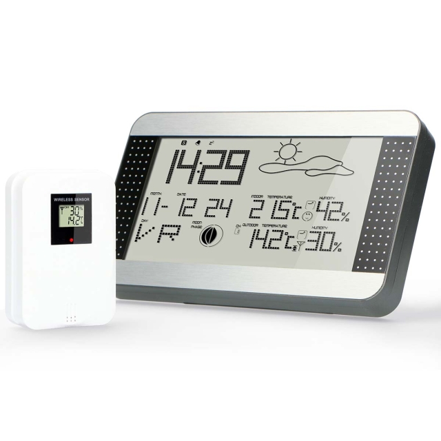 Alecto Weerstation met draadloze sensor Silver