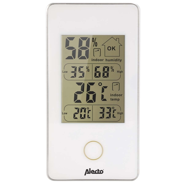Alecto Digitale binnenthermometer wit