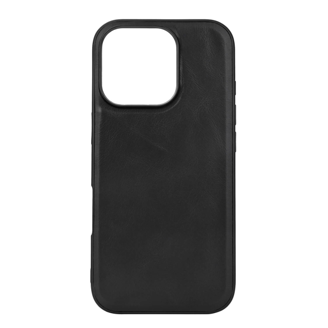 Buffalo Mobielhoesje Leer MagSeries Zwart - iPhone 16 Pro