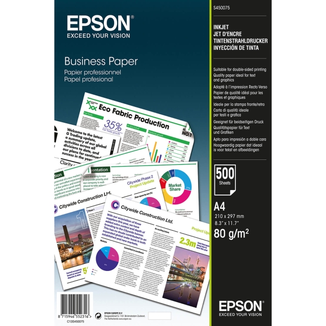 Epson A4 Business Paper 80gsm 500 Ark