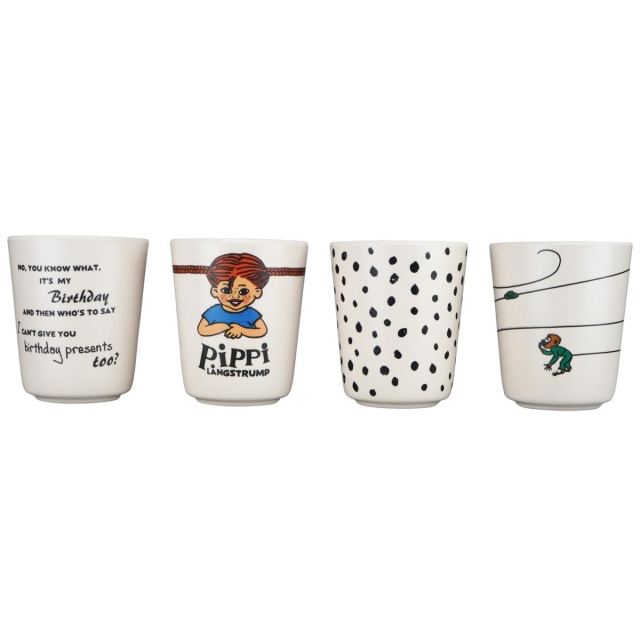 Barbo Toys Pippi 100% Melamine Servies 4 Tuimelbekerset