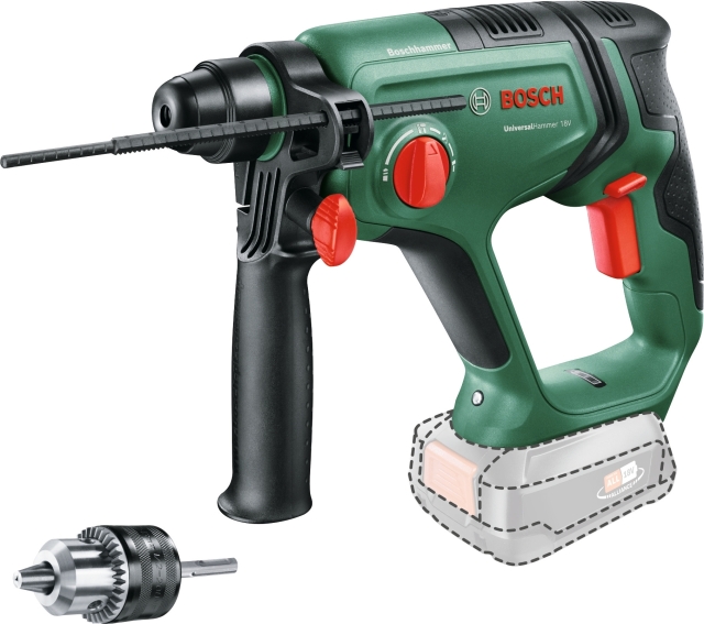 Bosch UniversalHammer 18V accuklopboorhamer, solo + adapter