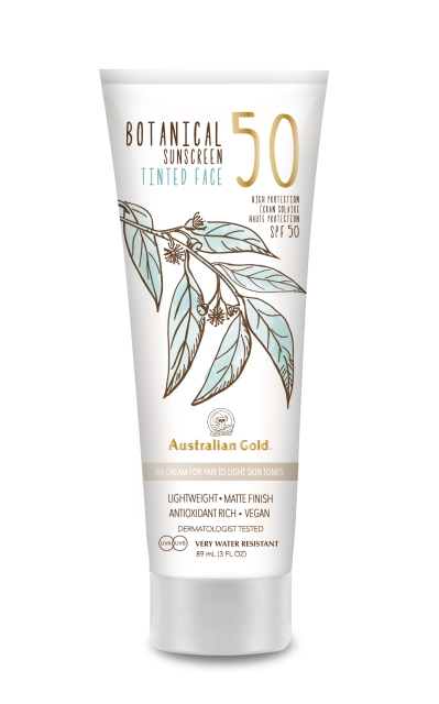 Australian Gold Botanische Getinte Gezichtscrème SPF 50 88 ml - Eerlijk/Licht