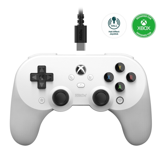 8Bitdo Pro 2 Bedrade Xbox-Gamepad Wit
