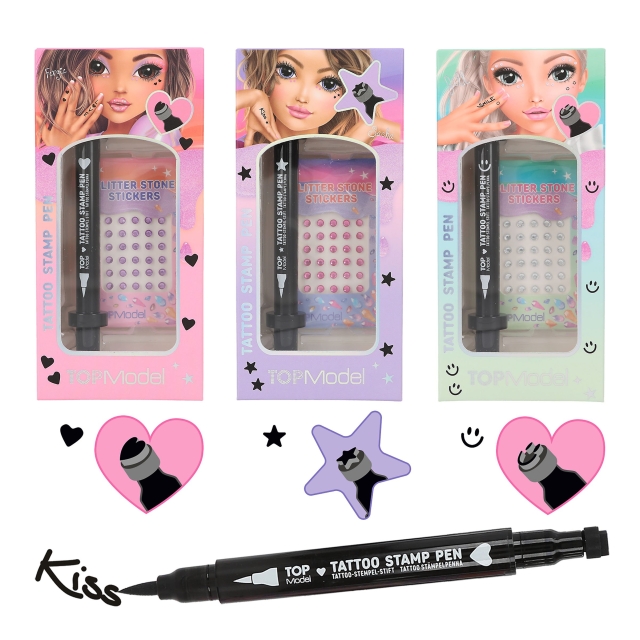TOPModel Tattoo Pen met glittersteentjes BEAUTY and ME ( 0412745 )