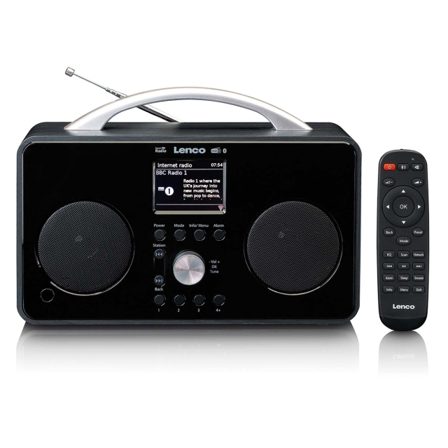 Lenco Internet DAB+/FM-radio met Bluetooth-afstandsbediening en oplaadbare batterij