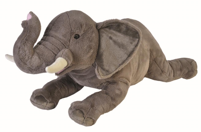 Wild Republic Knuffelkussens Jumbo Afrikaanse Olifant 76 cm