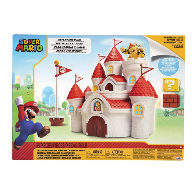JAKKS Pacific Super Mario 2.5 Inch Speelset Deluxe Kasteel Paddenstoelenrijk