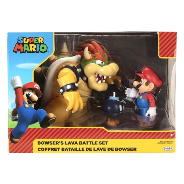 JAKKS Pacific Super Mario 4 Inch Figuurenset Mario vs. Bowser