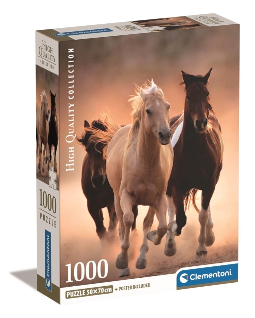 Clementoni 1000 stuks CB High Quality Collection rennende paarden
