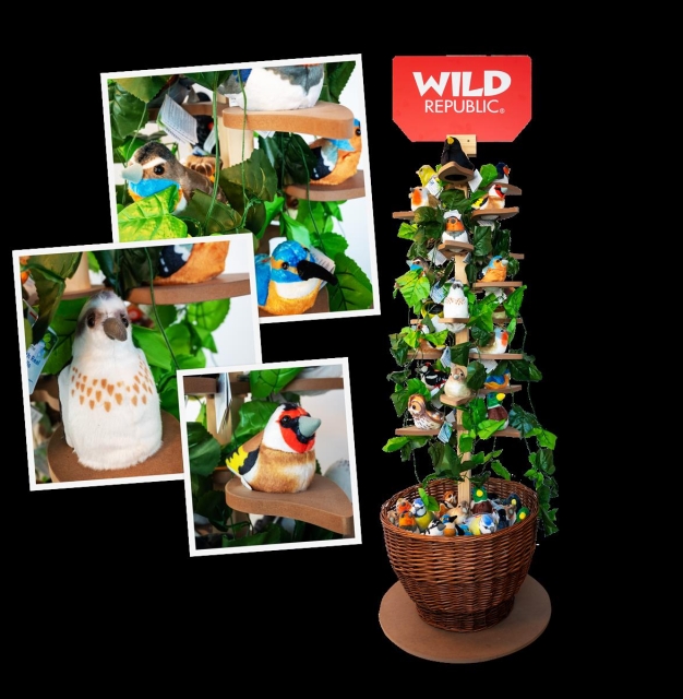 Wild Republic Display Woodhang vogels met geluid