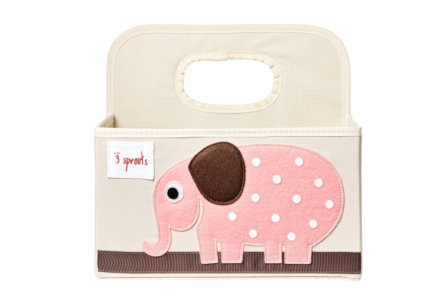 3 Sprouts Luiercaddy - Roze Olifant