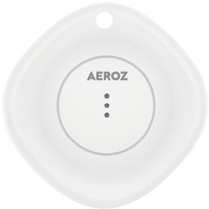 AEROZ TAG-1000 Wit - Sleutelvinder voor gebruik met iPhone - Werkt met Apple Zoek mijn app
