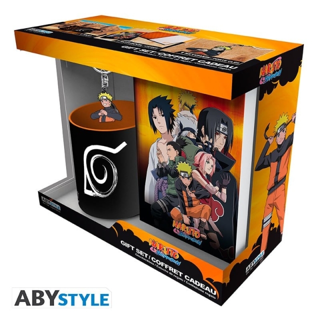 Abysse NARUTO SHIPPUDEN - Pck mok320ml + Sleutelhanger PVC + Notitieboekje Naruto
