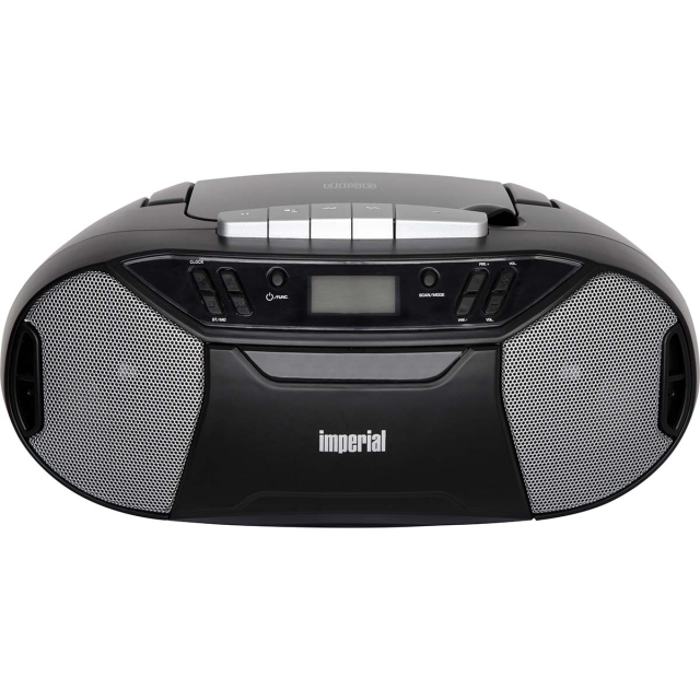 imperial PBB 1 Compacte draagbare boombox met CD-speler, cassettedeck en FM-radio
