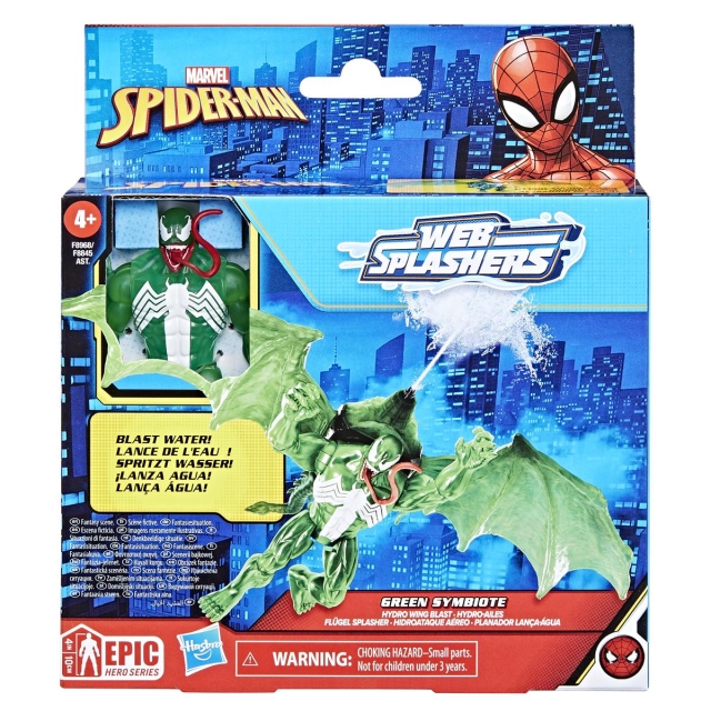 Spider-Man Web Splashers Figuur & Voertuig Green Symbiote