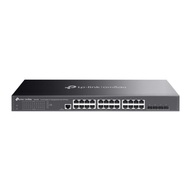 TP-Link JetStream 24-poorts Gigabit L2 Managed Switch met 4 SFP-plaatsen