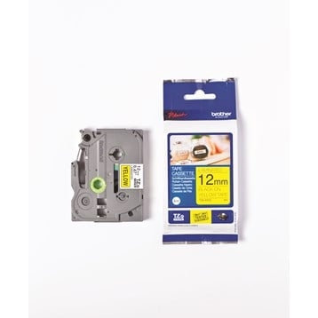 Brother TZe Tape 12mmx4m Gelamineerd Zwart & Geel