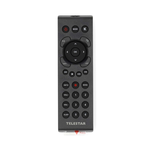 TELESTAR Remote Control DIRA M1/M11i+/M12i/M14i/S2/S20C/S21i+/S24i/S24CD/S32iCDDABMAN i310CD/i560CD Black