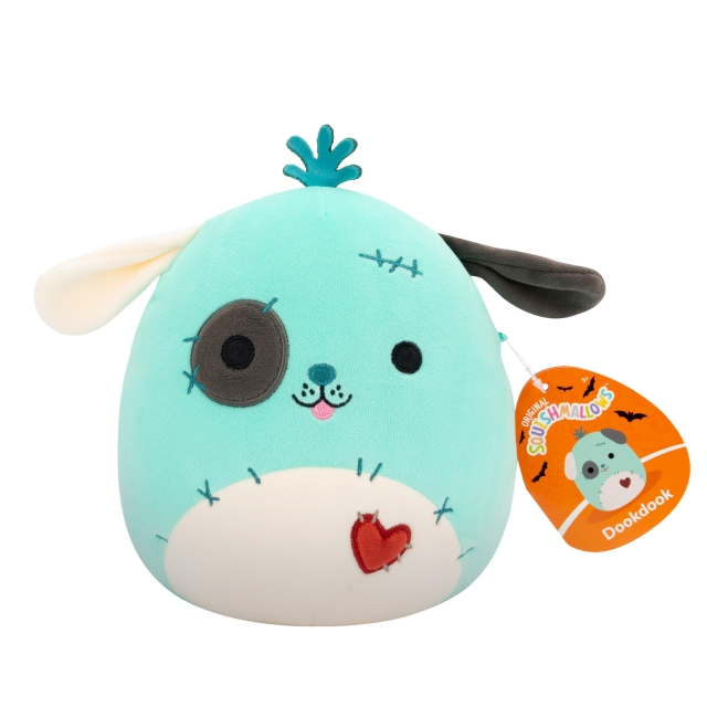 Squishmallows 19 cm Halloween Pluche - Dookdook Patchwork Hond