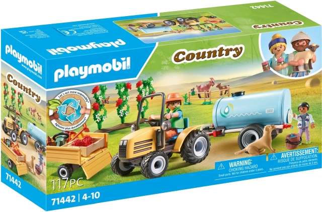 Playmobil Tractor met aanhanger en watertank (71442)