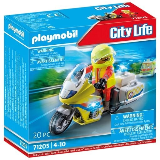 Playmobil Noodarts motorfiets met zwaailicht (71205)