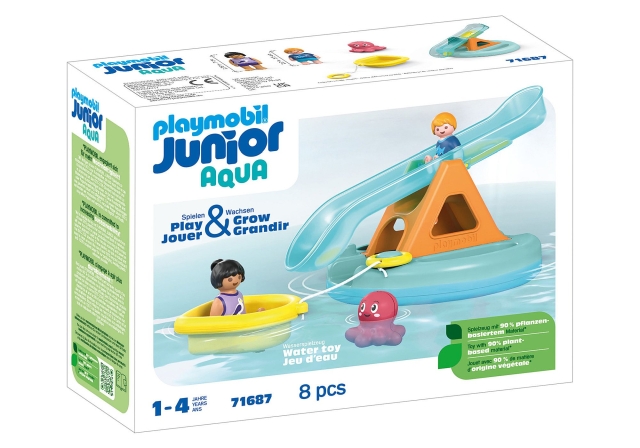Playmobil JUNIOR AQUA: Waterzaag met boot (71687)