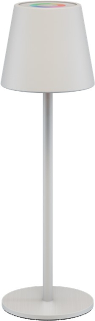 Goobay Trådlös LED-bordslampa RGBW, vit med touch-styrning, 150 lm, många RGB-ljusfärger och varmvitt (3000 K), steglöst dimbar