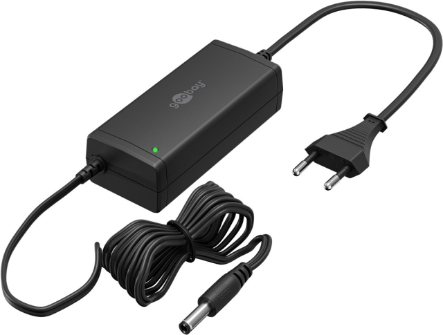 Goobay 12 V nätdel (36 W / 3,0 A) med centrumstift (han) 5,5 mm x 2,5 mm