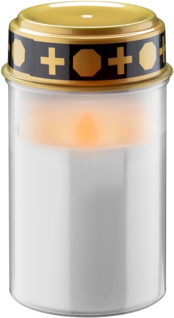 Goobay LED gravljus med timer, vitt varmvit (2400 K), batteridriven (2x C/LR14), för inom- och utomhusbruk (IP44)