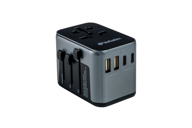 Verbatim Universele reisadapter UTA-03 PD30W/QC / 2xUSB / 2xType-C