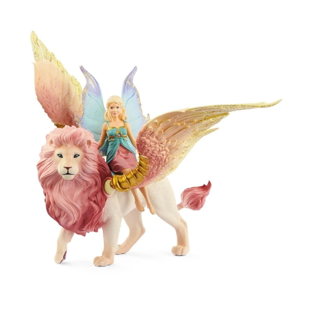 Schleich Bayala - Fee op gevleugelde leeuw (70714)